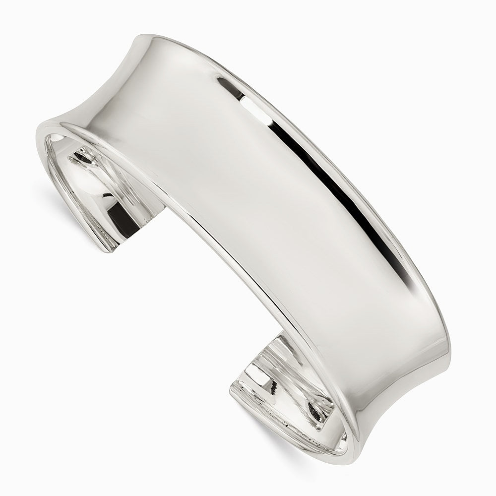 Sterling Silver 20mm Cuff Bangle Bracelet - Product Photo