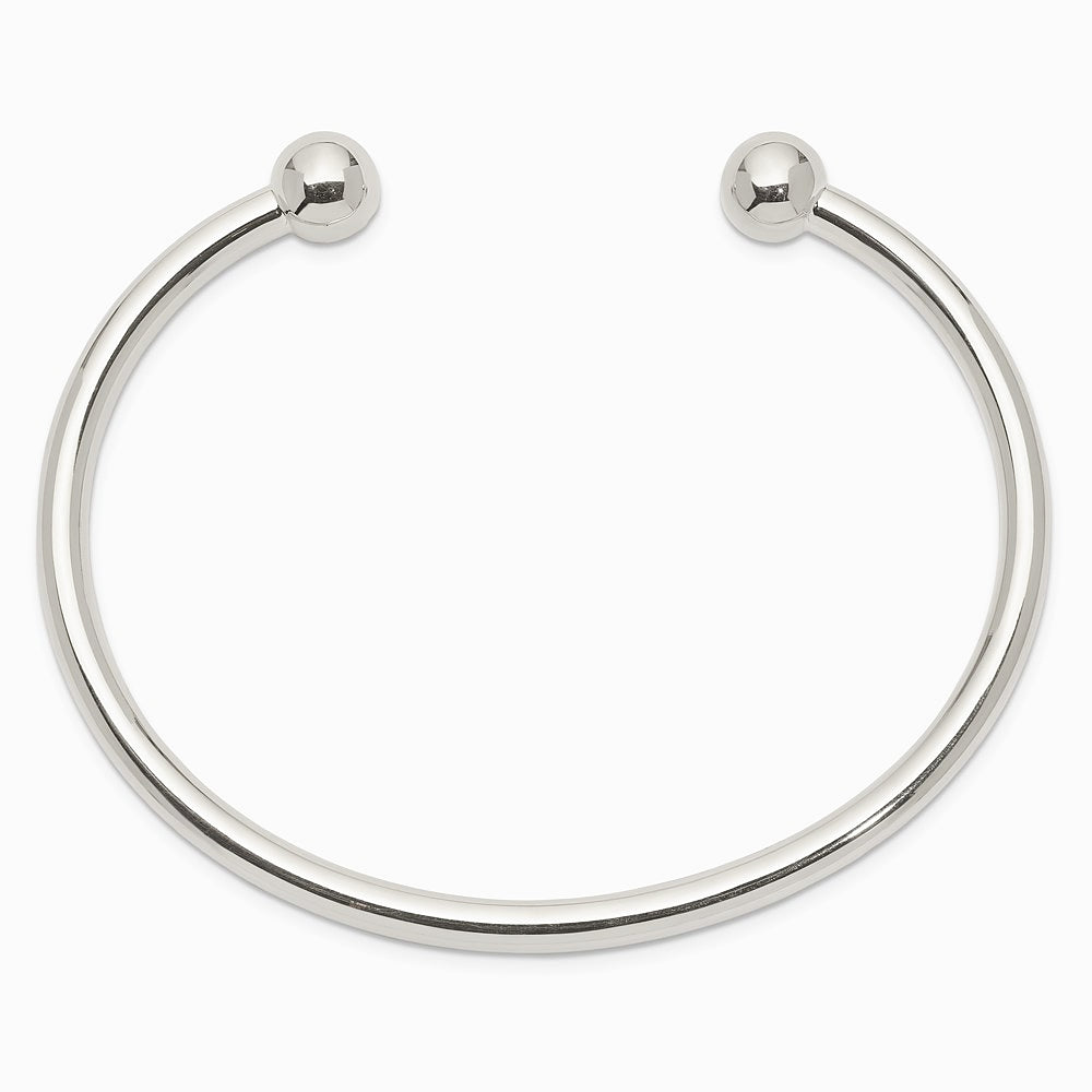 Sterling Silver Cuff Bangle Bracelet - Product Photo