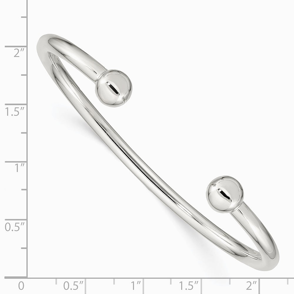 Sterling Silver Cuff Bangle Bracelet - Product Photo