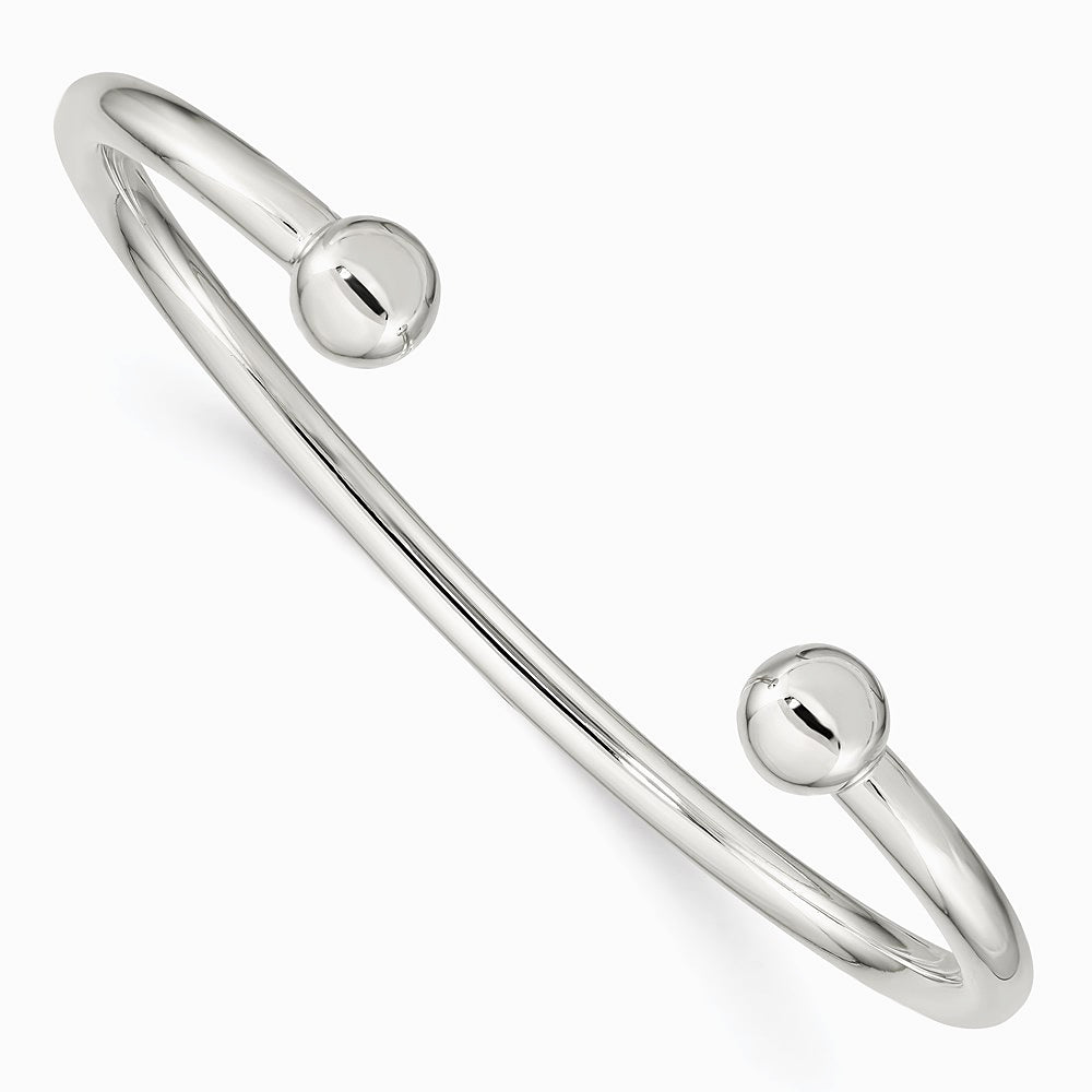 Sterling Silver Cuff Bangle Bracelet - Product Photo