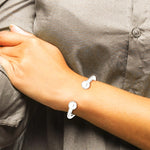 Sterling Silver Polished Baby Cuff Bangle Bracelet - Product Photo