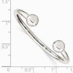 Sterling Silver Polished Baby Cuff Bangle Bracelet - Product Photo