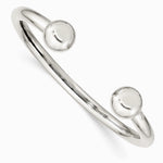 Sterling Silver Polished Baby Cuff Bangle Bracelet - Product Photo