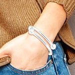Sterling Silver Polished Flexible Baby Bangle Bracelet - Product Photo