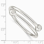 Sterling Silver Polished Flexible Baby Bangle Bracelet - Product Photo