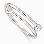 Sterling Silver Polished Flexible Baby Bangle Bracelet - Product Photo