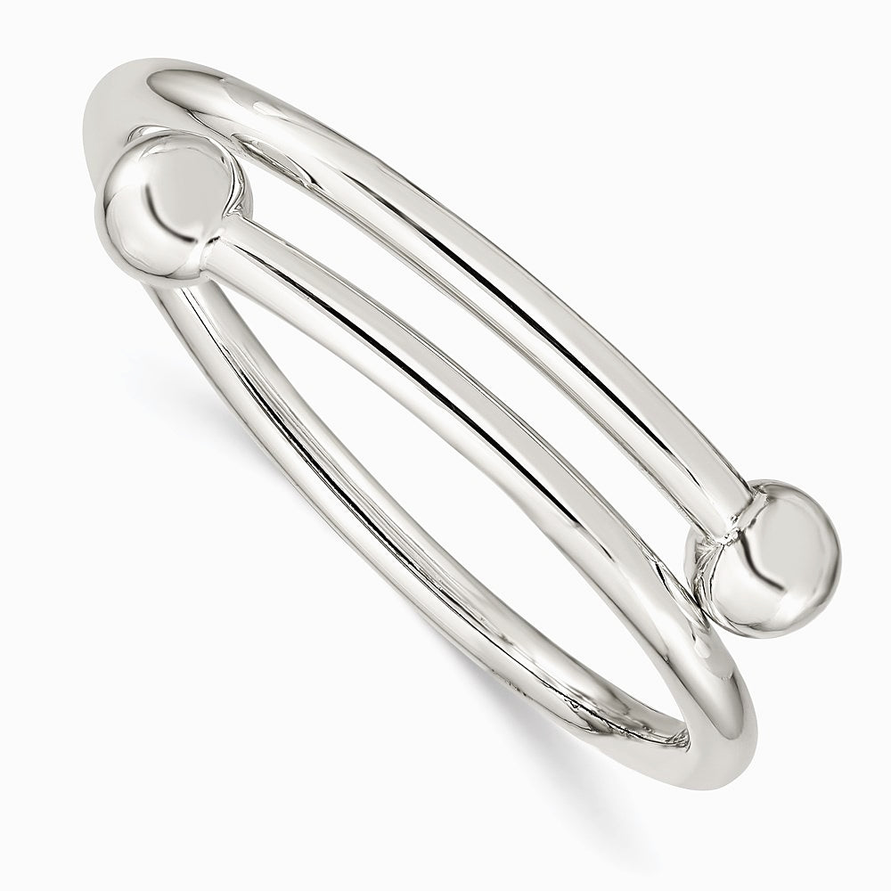 Sterling Silver Polished Flexible Baby Bangle Bracelet