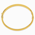 Sterling Silver Gold-plated 8mm Hinged Bangle - Product Photo