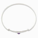 Sterling Silver Amethyst Celtic Knot Bangle Bracelet - Product Photo