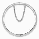 Sterling Silver RH-plated Polished 4mm w/ Safety Hinged Children's Bangle - Product Photo