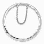 Sterling Silver RH-plated Polished 5mm w/ Safety Hinged Children's Bangle - Product Photo