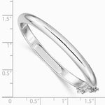 Sterling Silver RH-plated Polished 5mm w/ Safety Hinged Children's Bangle - Product Photo