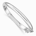 Sterling Silver RH-plated Polished 5mm w/ Safety Hinged Children's Bangle - Product Photo