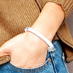 Sterling Silver RH-plated Polished 4mm w/ Safety Hinged Children's Bangle - Product Photo