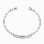 Sterling Silver Rhodium-plated Polished ID Children's Cuff Bangle - Product Photo