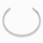 Sterling Silver Rhodium-plated Polished & Domed 6mm Children's Cuff Bangle - Product Photo