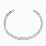 Sterling Silver Rhodium-plated Polished & Domed 6mm Children's Cuff Bangle - Product Photo