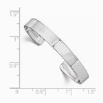 Sterling Silver Rhodium-plated Polished 6mm Children's Cuff Bangle - Product Photo