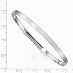 Sterling Silver Rhodium-plated 4.00mm Satin Slip-on Bangle - Product Photo