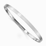 Sterling Silver Rhodium-plated 4.00mm Satin Slip-on Bangle - Product Photo
