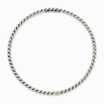 Sterling Silver Antiqued 3mm Twisted Slip-on Bangle - Product Photo