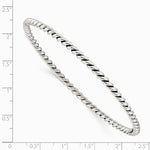Sterling Silver Antiqued 3mm Twisted Slip-on Bangle - Product Photo