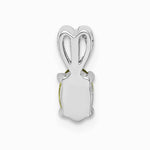 Sterling Silver Rhodium-plated Peridot Pendant - Product Photo