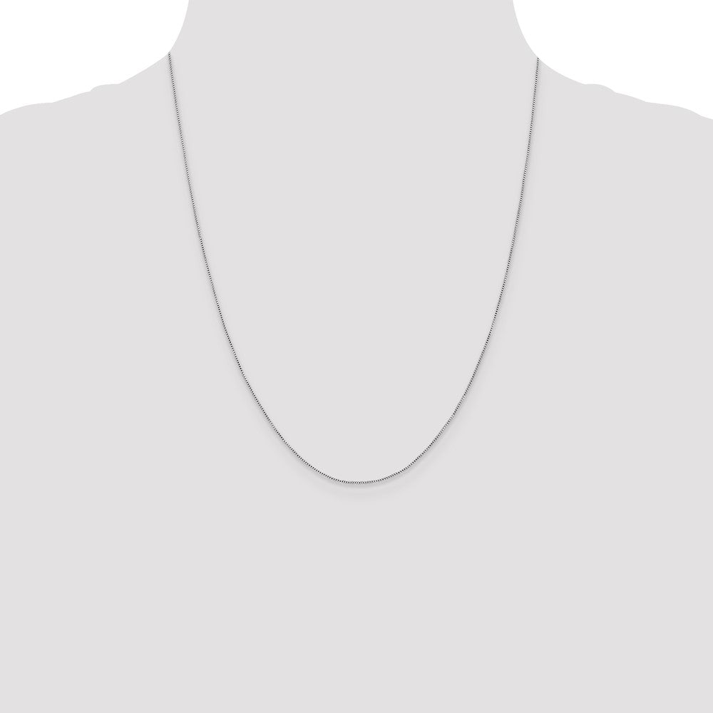 Sterling Silver .6mm Box Chain Necklace 14"-30" - Product Photo