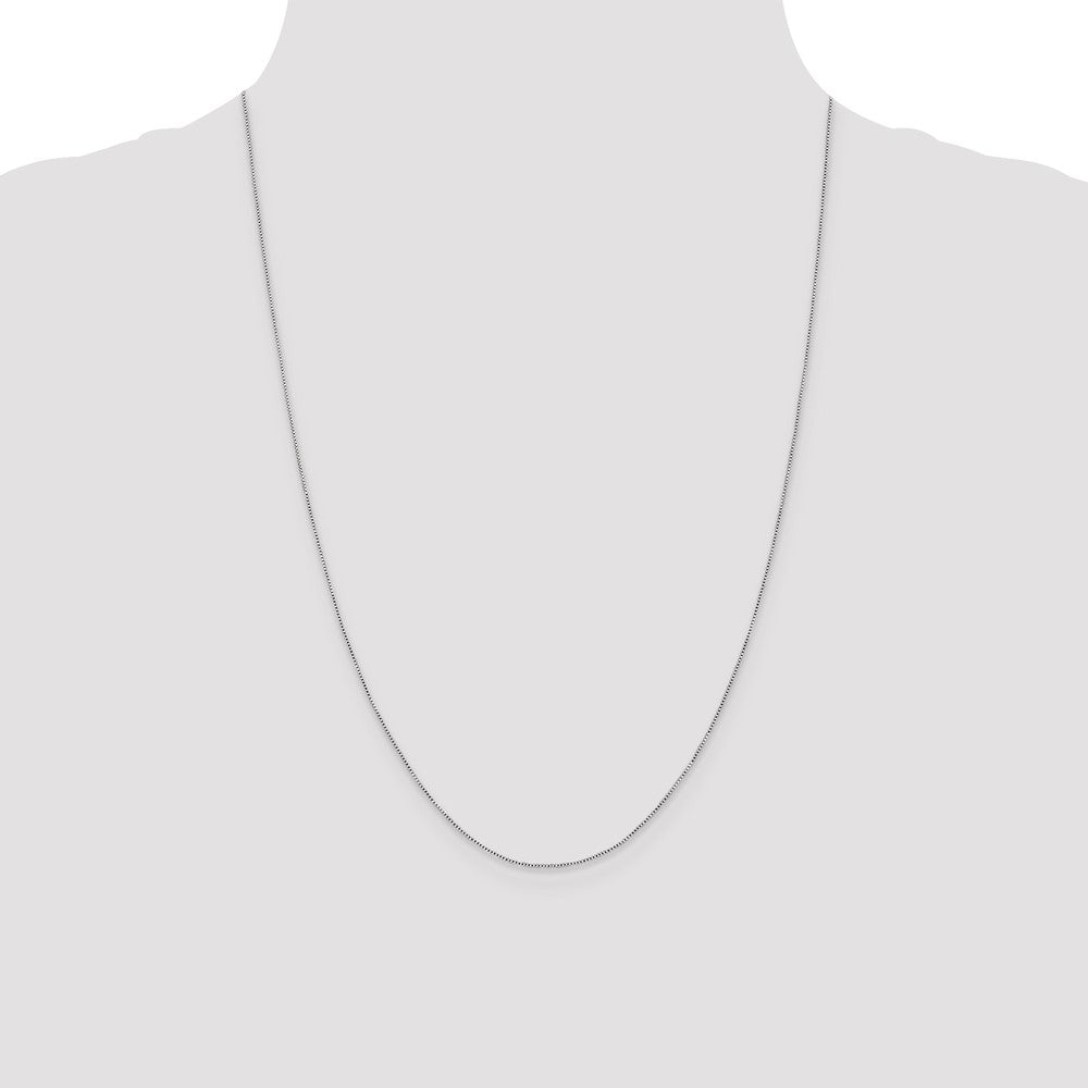 Sterling Silver .6mm Box Chain Necklace 14"-30" - Product Photo