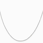 Sterling Silver Rhodium-plated .6mm Box Chain Necklace 14"-30" - Product Photo