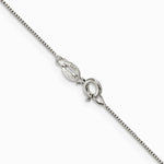 Sterling Silver Rhodium-plated .6mm Box Chain Necklace 14"-30" - Product Photo