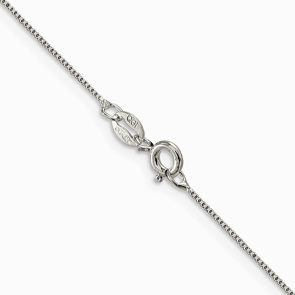 Sterling Silver Rhodium-plated .6mm Box Chain Necklace 14"-30" - Product Photo