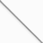 Sterling Silver Rhodium-plated .6mm Box Chain Necklace 14"-30" - Product Photo