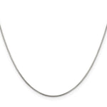 Sterling Silver Rhodium-plated .8mm Box Chain Necklace 14"-30" - Product Photo