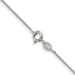 Sterling Silver Rhodium-plated .8mm Box Chain Necklace 14"-30" - Product Photo