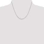 Sterling Silver Rhodium-plated .8mm Box Chain Necklace 14"-30" - Product Photo