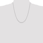 Sterling Silver Rhodium-plated .8mm Box Chain Necklace 14"-30" - Product Photo