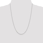 Sterling Silver Rhodium-plated .8mm Box Chain Necklace 14"-30" - Product Photo