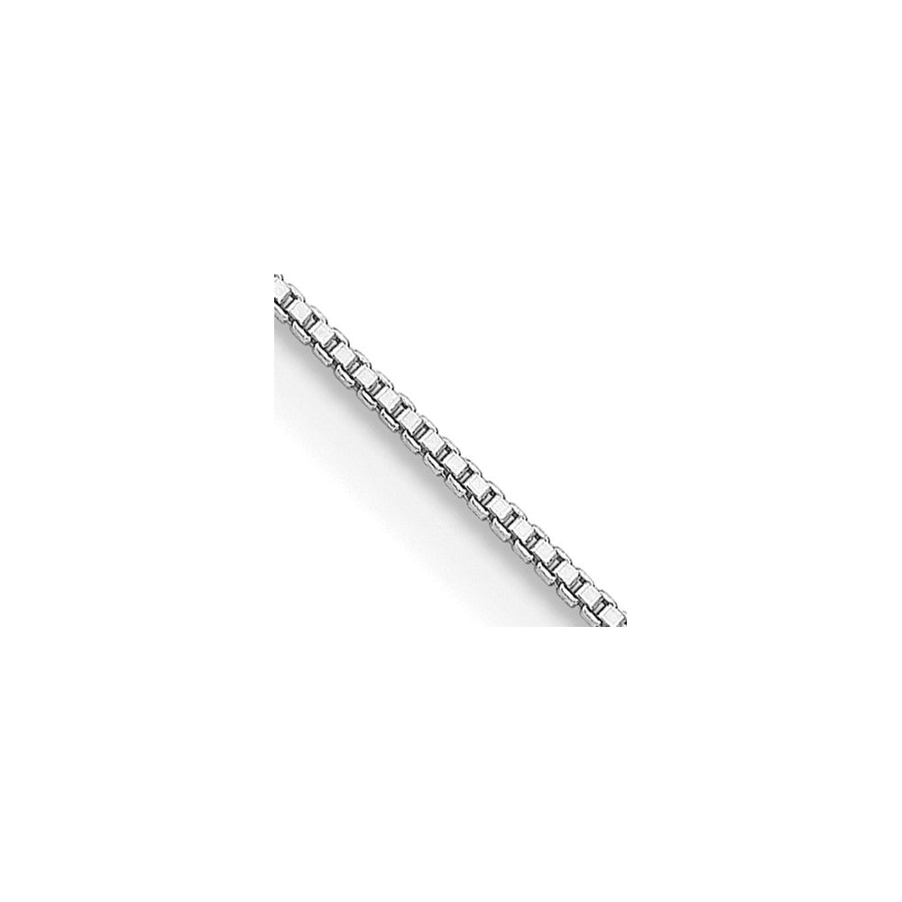 Sterling Silver Rhodium-plated .8mm Box Chain Necklace 14"-30"