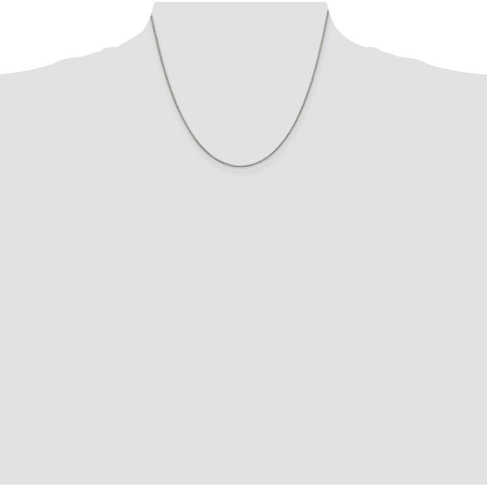 Sterling Silver .9mm Box Chain Necklace 14"-42" - Product Photo