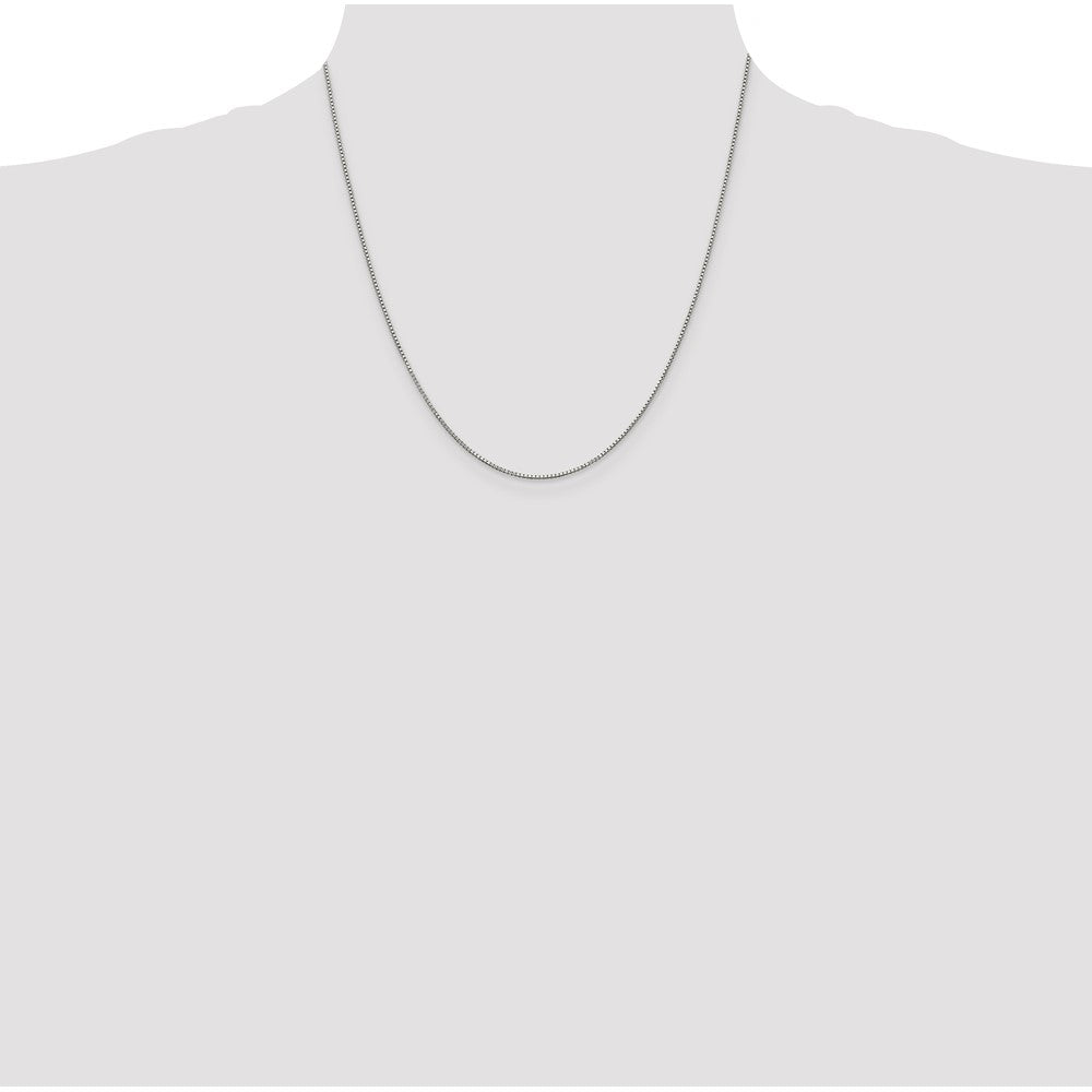 Sterling Silver .9mm Box Chain Necklace 14"-42" - Product Photo