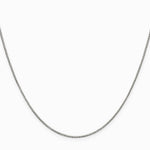 Sterling Silver Rhodium-plated .9mm Box Chain Necklace 14"-30" - Product Photo