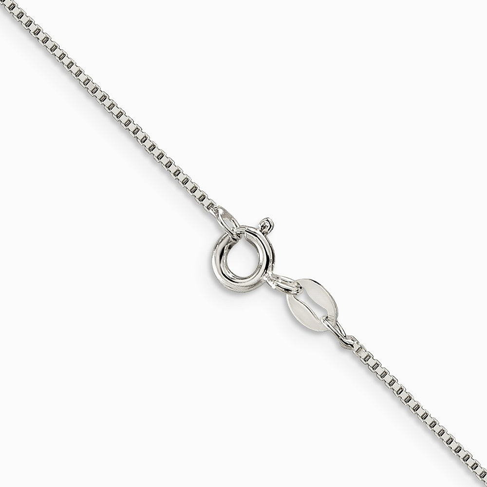 Sterling Silver Rhodium-plated .9mm Box Chain Necklace 14"-30" - Product Photo