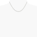 Sterling Silver Rhodium-plated .9mm Box Chain Necklace 14"-30" - Product Photo