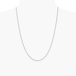 Sterling Silver Rhodium-plated .9mm Box Chain Necklace 14"-30" - Product Photo