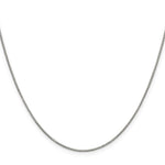 Sterling Silver Rhodium-plated .9mm Box Chain with 2in ext. Necklace 18"-22" - Product Photo