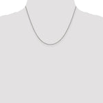 Sterling Silver Rhodium-plated .9mm Box Chain with 2in ext. Necklace 18"-22" - Product Photo