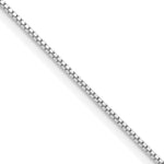 Sterling Silver Rhodium-plated .9mm Box Chain with 2in ext. Necklace 18"-22" - Product Photo