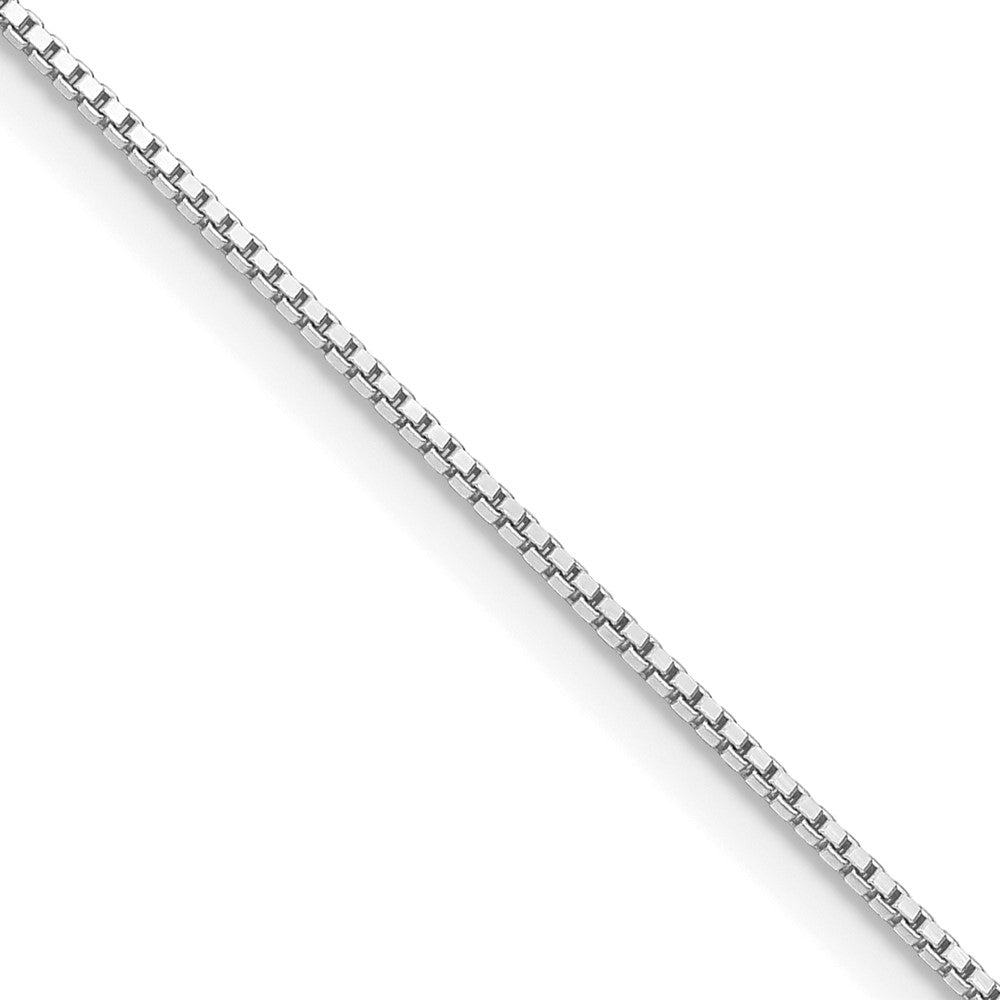 Sterling Silver Rhodium-plated .9mm Box Chain with 2in ext. Necklace 18"-22"