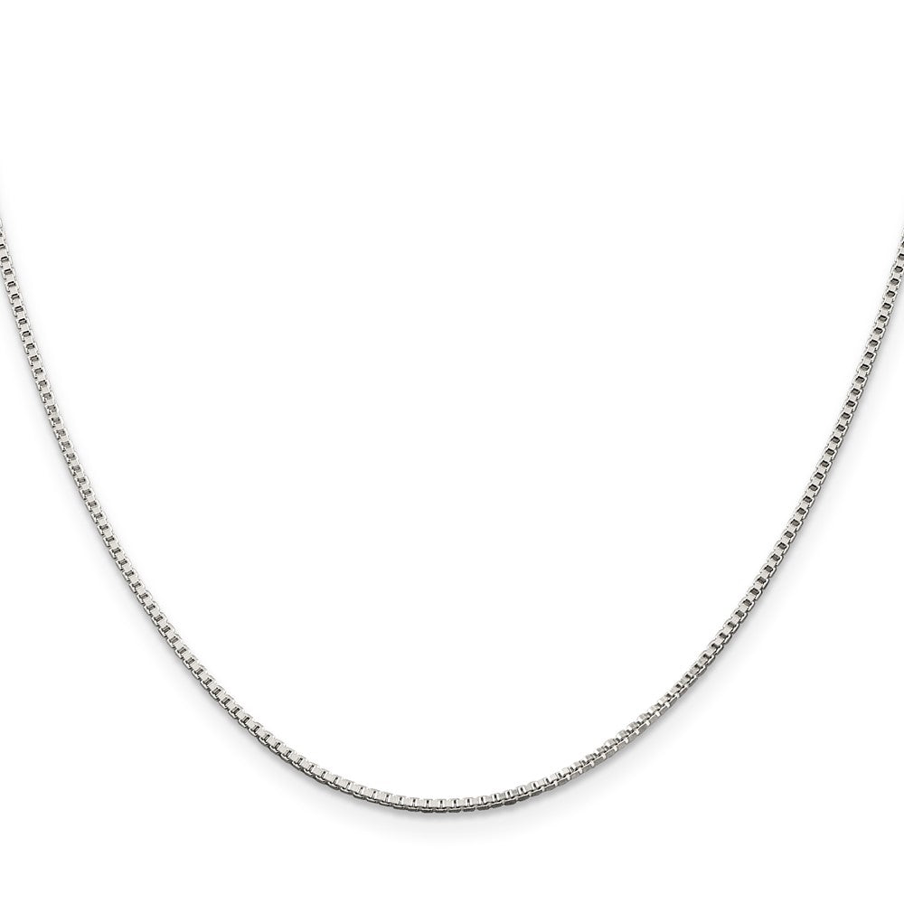 Sterling Silver 1.25mm Box Chain Necklace 16"-42" - Product Photo